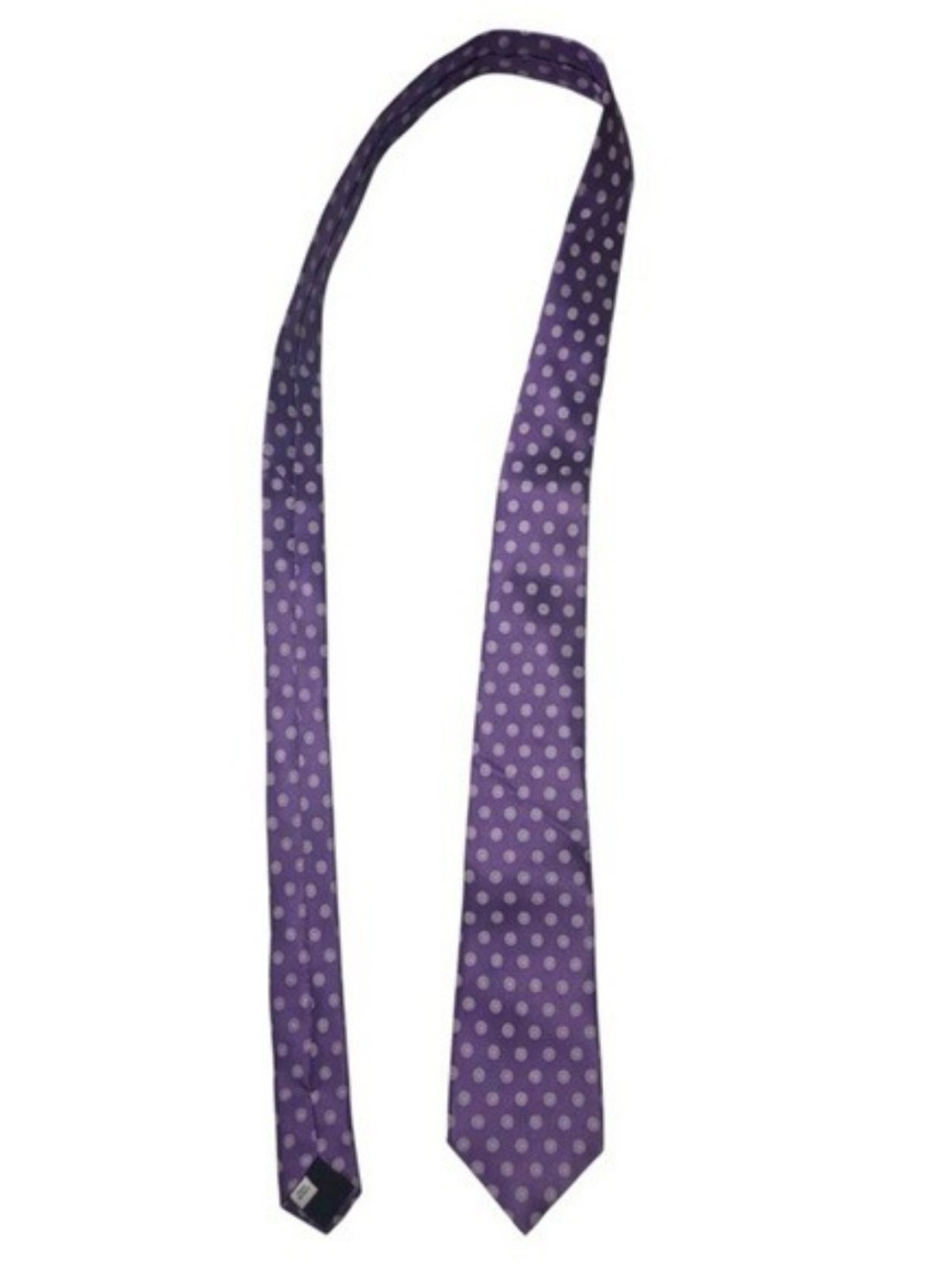 Purple Polka Dot Silk Tie - Men's Accessories